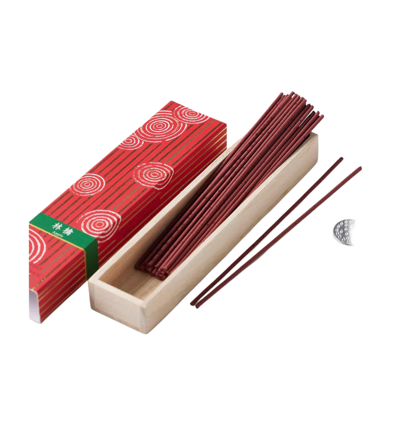 KOUSAIDO – Hyakuraku-ka Ringo JABŁKO (40 szt. + aluminiowa podstawka na kadzidło)