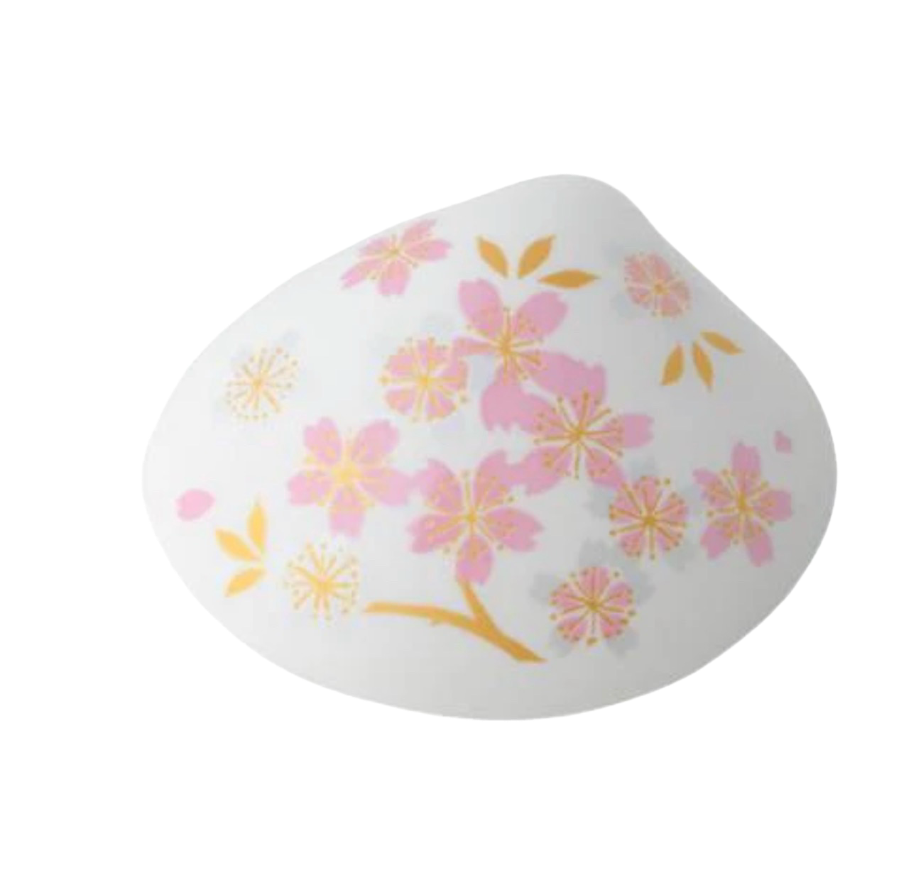 Podstawka na kadzidło – Motyw muszli z sakurą, biała