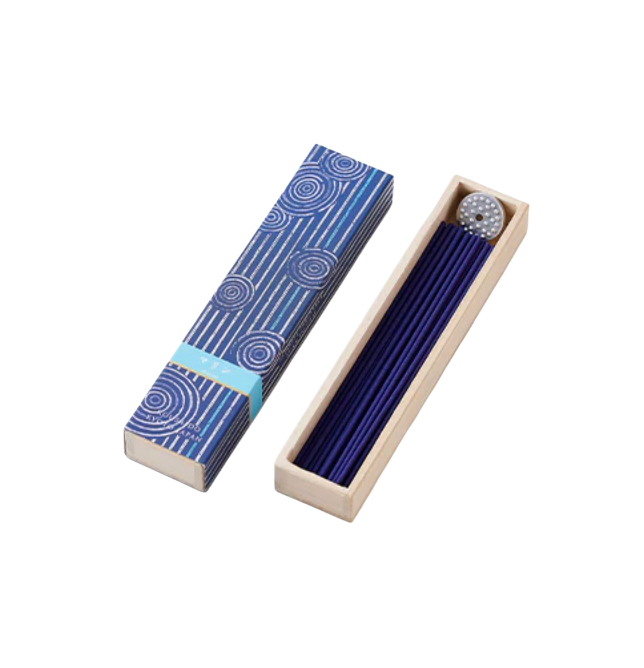 KOUSAIDO – Hyakuraku-ka Marine MORSKI (40 szt. + aluminiowa podstawka na kadzidło)