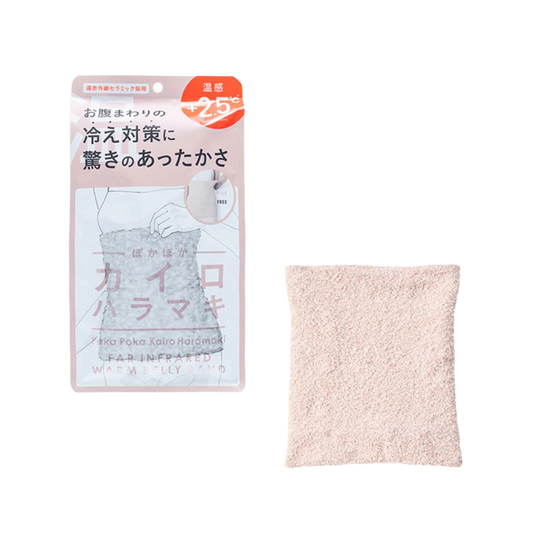 Poka Poka Kairo Haramaki Ocieplacz na Brzuch ogrzewający o +2,5°C ( szary/różowy )