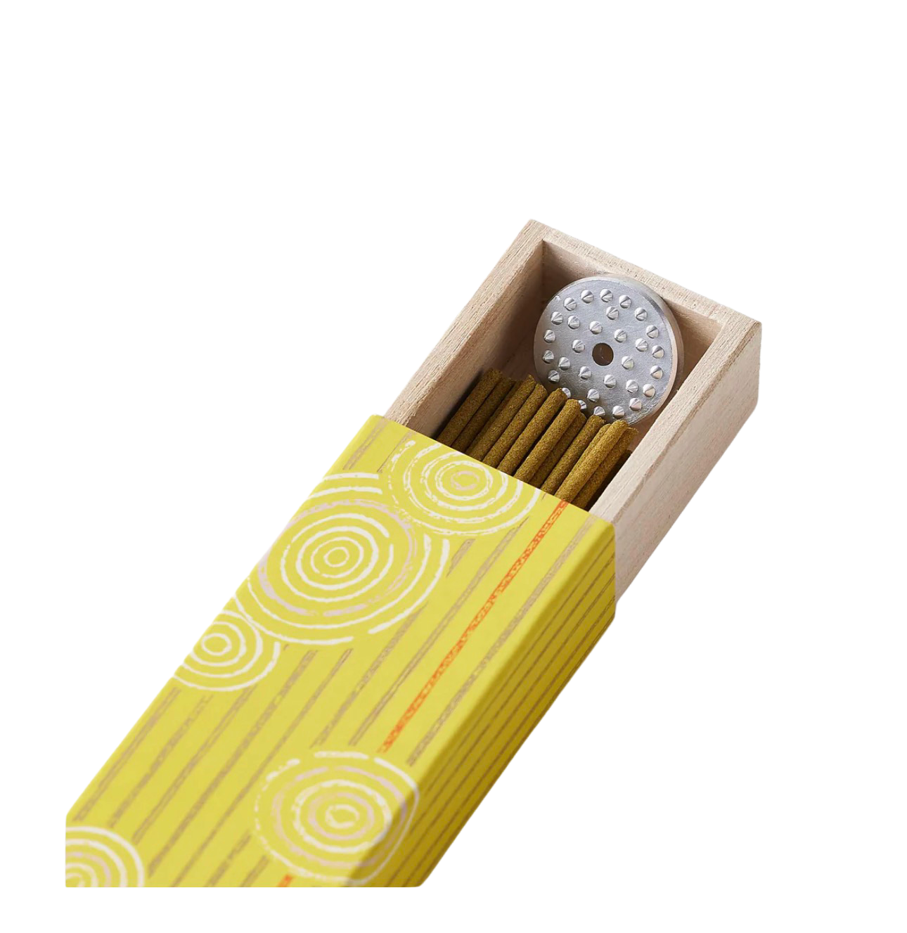 KOUSAIDO – Hyakuraku-ka Remon CYTRYNA (40 szt. + aluminiowa podstawka na kadzidło)