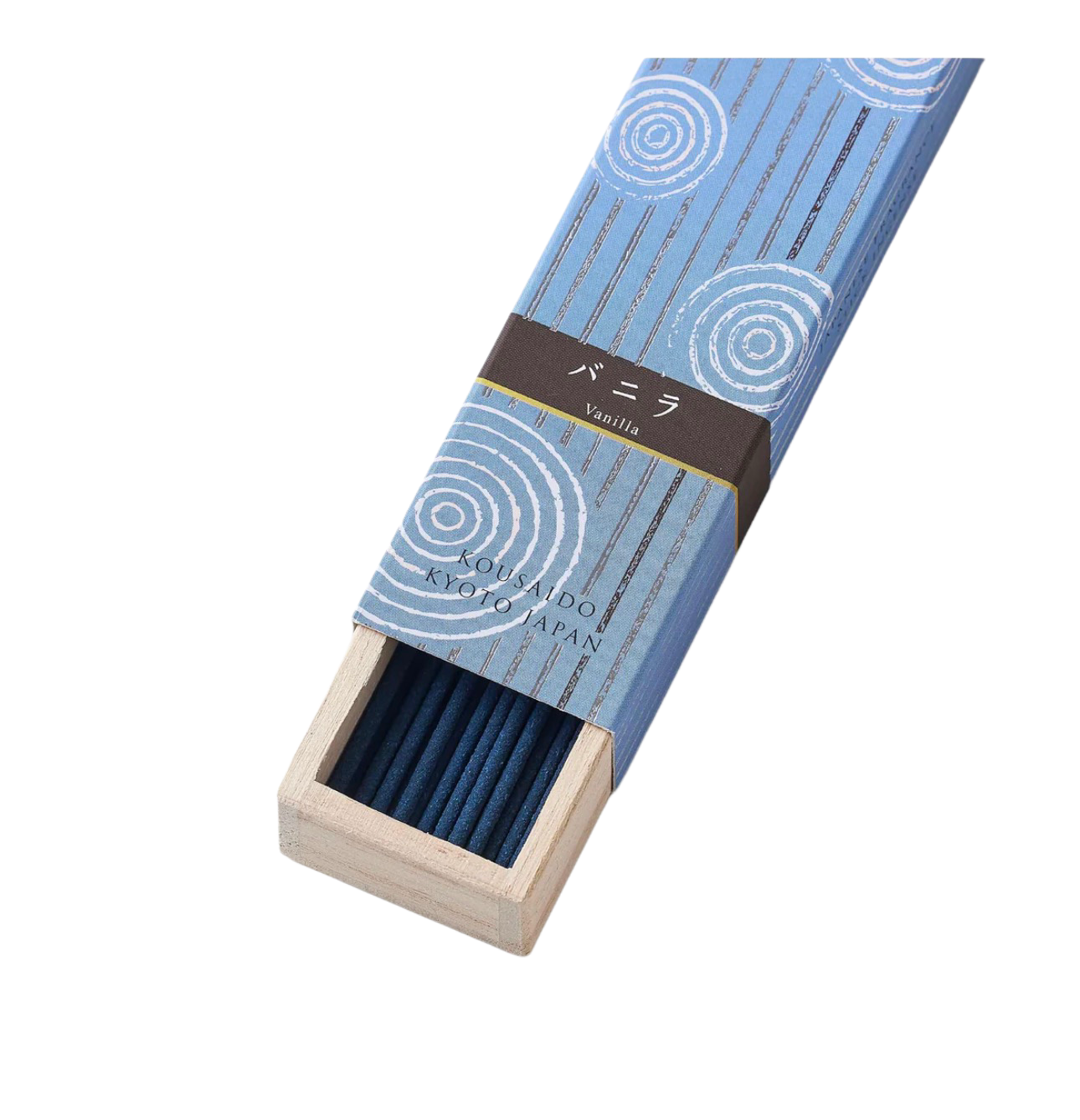 KOUSAIDO – Hyakuraku-ka Vanilla WANILIA (40 szt. + aluminiowa podstawka na kadzidło)