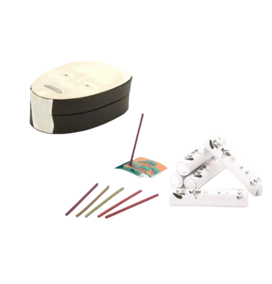 Nōkō Gift Box – Maska Okina (5x5szt + podstawka na kadzidło)
