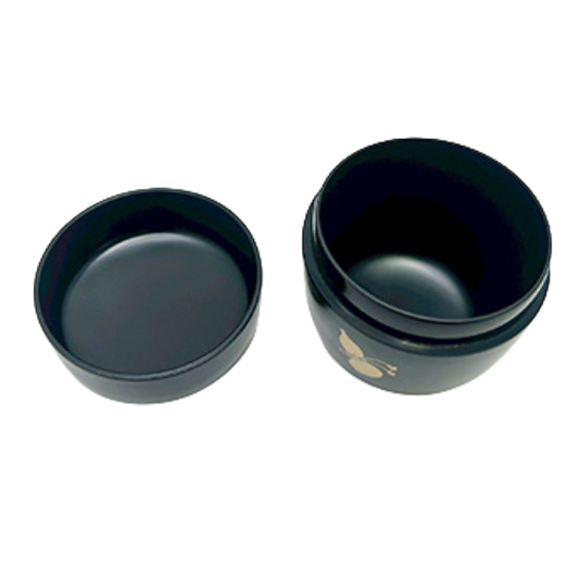 Natsume kuro hyōtan – czarne naczynie na herbatę w kształcie tykwy