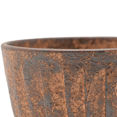 Matcha-wan Akachayū Sogimon – czarka do matchy w czerwono-brązowej glazurze z wzorem Sogimon