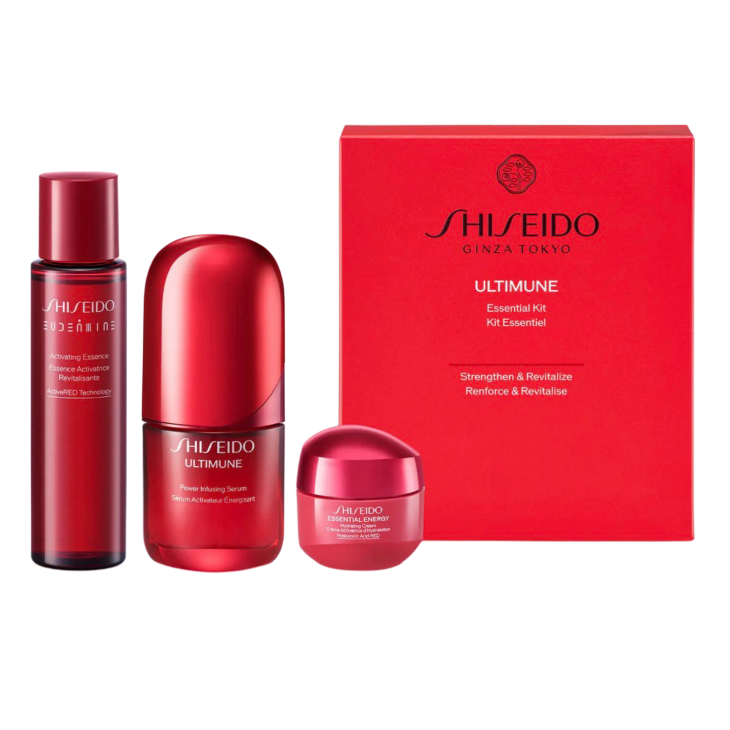SHISEIDO Zestaw pielęgnacyjny Essential Kit – limitowany zestaw Ultimune Essential Kit, zawierający produkty z serii Ultimune.