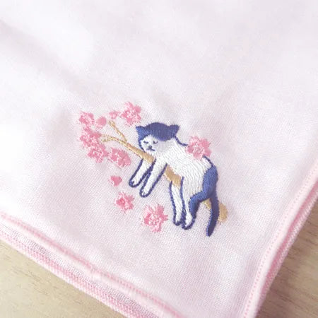 Haftowana chusteczka Nekohirune﻿ (różne wzory)