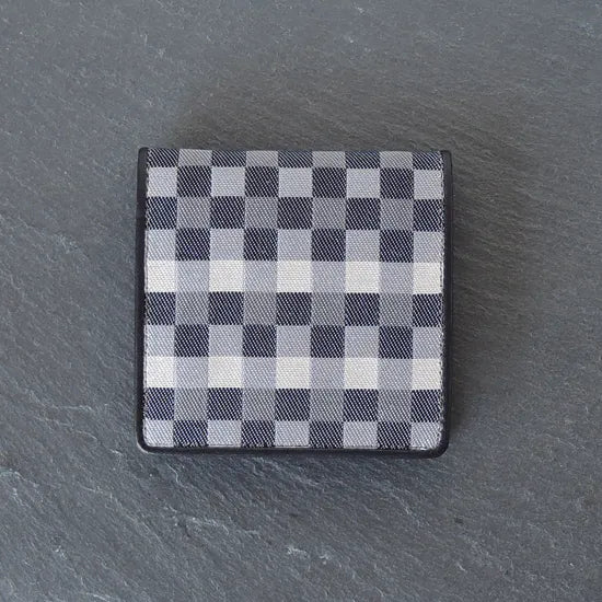 KOMON Portmonetka ze skóry naturalnej z prawdziwego jedwabiu (różne wzory)