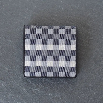 KOMON Portmonetka ze skóry naturalnej z prawdziwego jedwabiu (różne wzory)