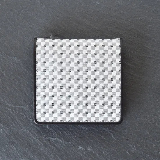 KOMON Portmonetka ze skóry naturalnej z prawdziwego jedwabiu (różne wzory)