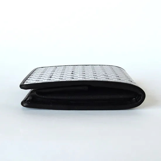 KOMON Portmonetka ze skóry naturalnej z prawdziwego jedwabiu (różne wzory)