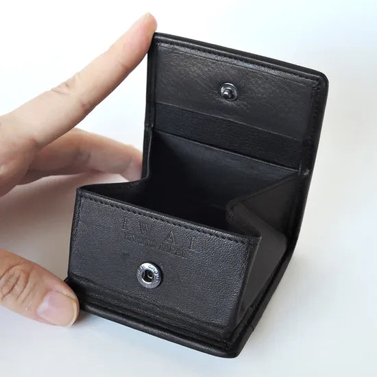 KOMON Portmonetka ze skóry naturalnej z prawdziwego jedwabiu (różne wzory)