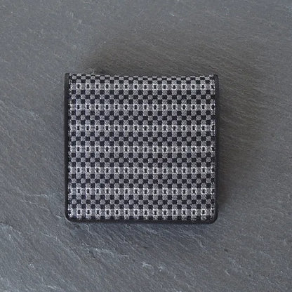 KOMON Portmonetka ze skóry naturalnej z prawdziwego jedwabiu (różne wzory)