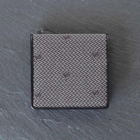 KOMON Portmonetka ze skóry naturalnej z prawdziwego jedwabiu (różne wzory)