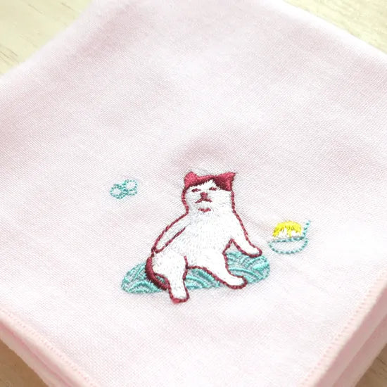 Haftowana chusteczka Nekohirune﻿ (różne wzory)