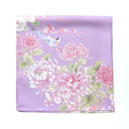 HANA Jedwabna MINI chusta „uczta kwiatów” (różne motywy)