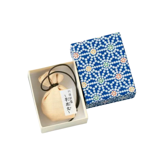 Woreczek zapachowy gładki (średni), Yume Hanabi, opakowany w pudełko z papieru Yuzen