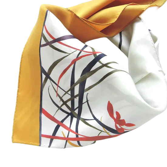 HANA Jedwabna MINI chusta „uczta kwiatów” (różne motywy)