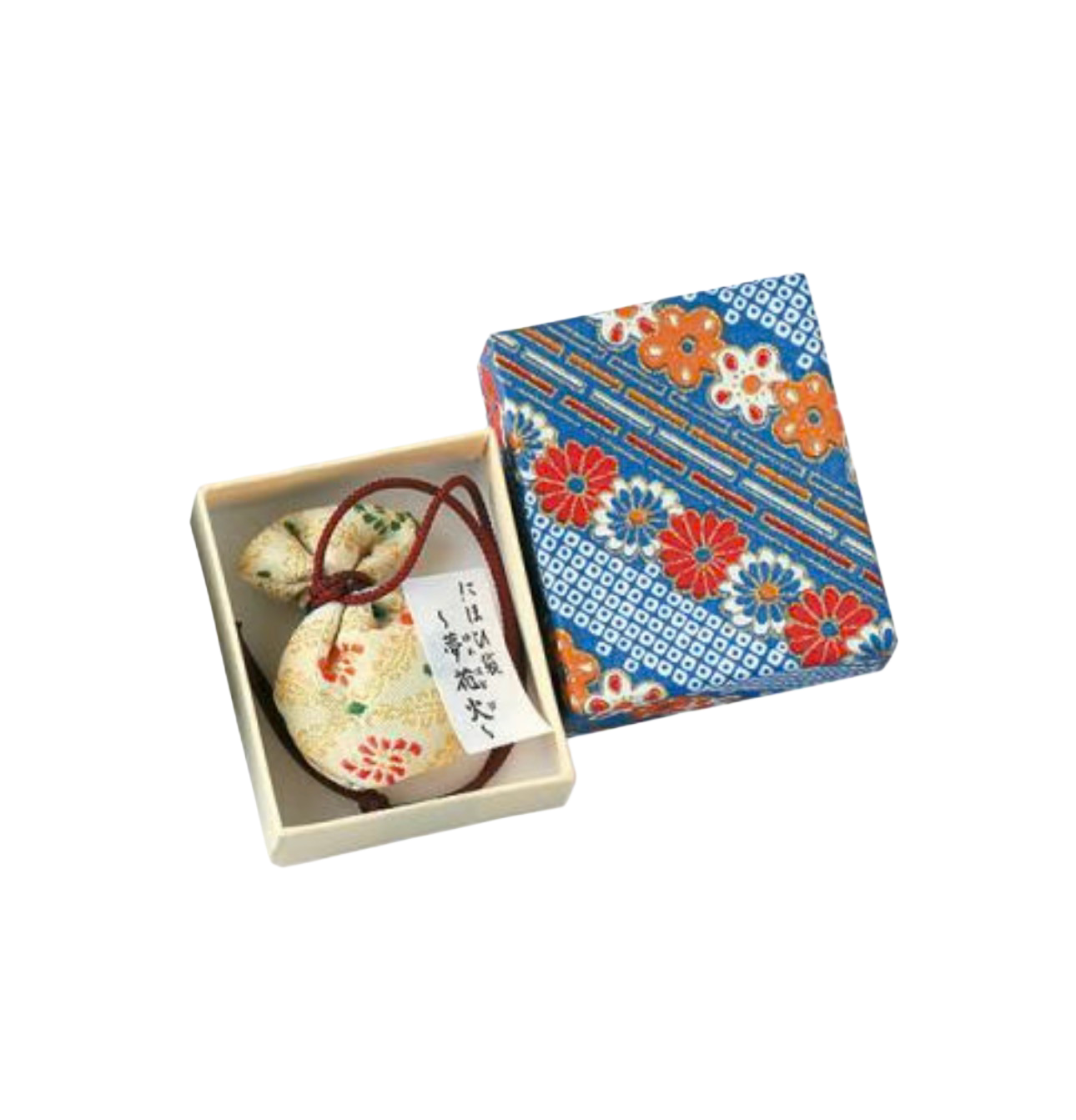 Woreczek zapachowy gładki (mały), Yume Hanabi, opakowany w pudełko z papieru Yuzen