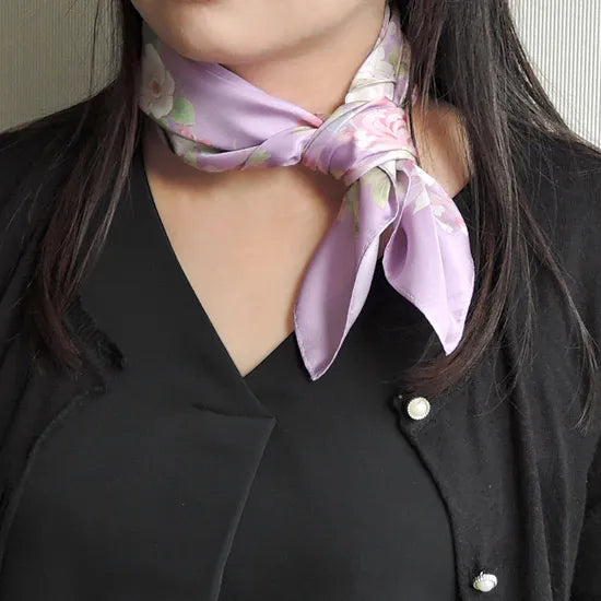 HANA Jedwabna MINI chusta „uczta kwiatów” (różne motywy)