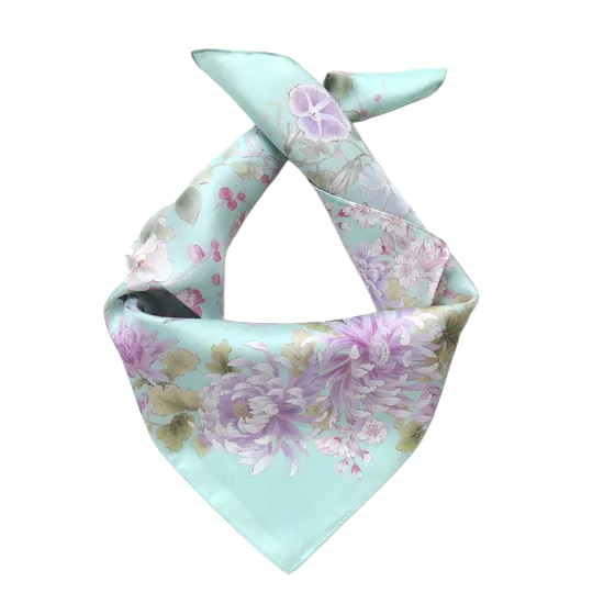 HANA Jedwabna MINI chusta „uczta kwiatów” (różne motywy)