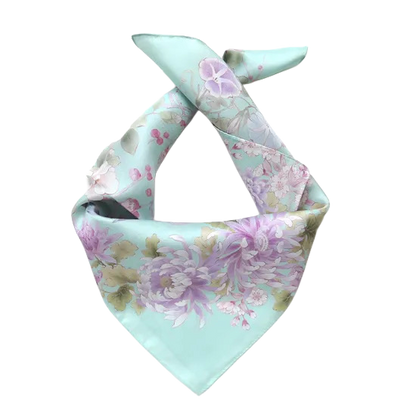 HANA Jedwabna MINI chusta „uczta kwiatów” (różne motywy)