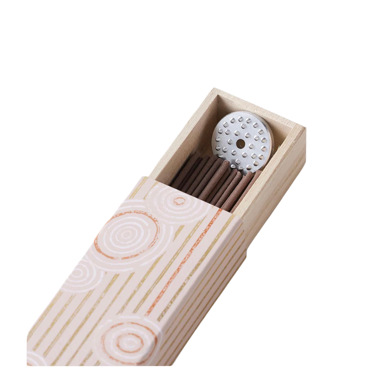 KOUSAIDO – Hyakuraku-ka Nyūkō ŻYWICA KADZIDŁOWA (40 szt. + aluminiowa podstawka na kadzidło)