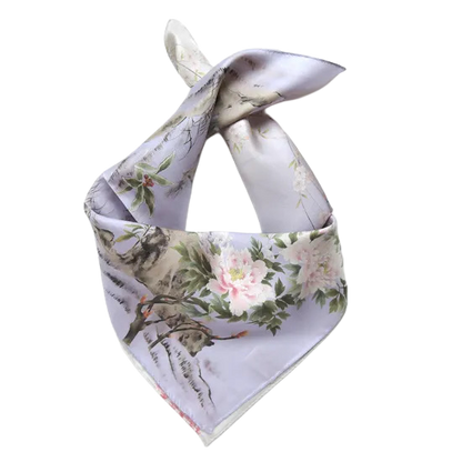 HANA Jedwabna MINI chusta „uczta kwiatów” (różne motywy)