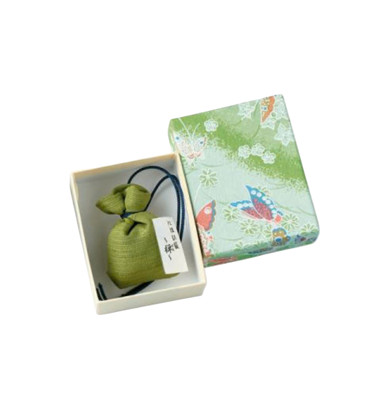Woreczek zapachowy, gładki (średni), Zen, opakowany w pudełko z papieru Yuzen