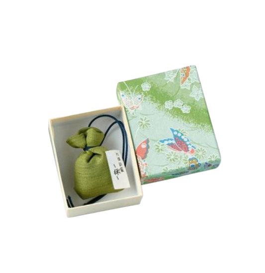 Woreczek zapachowy, gładki (średni), Zen, opakowany w pudełko z papieru Yuzen