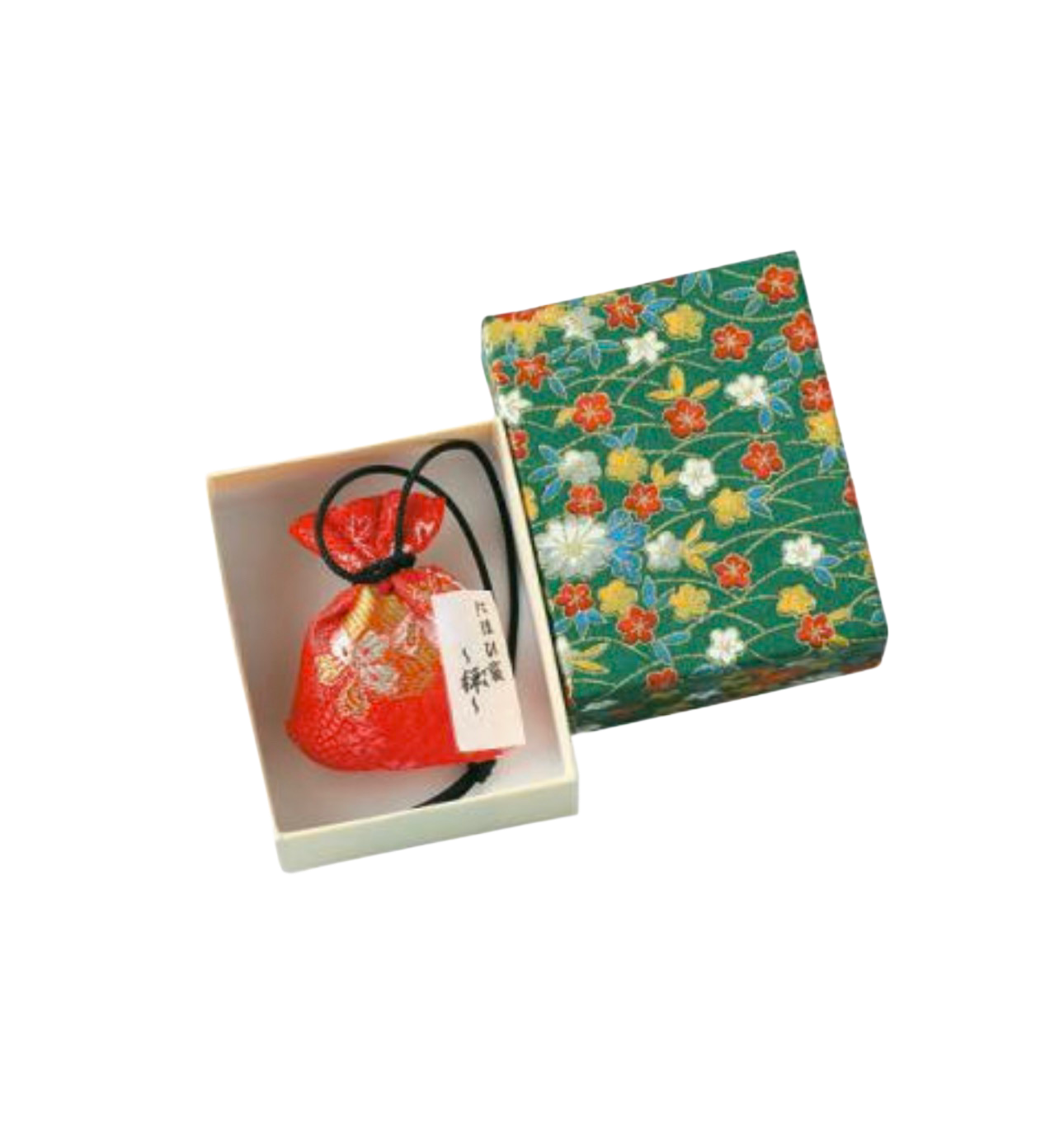 Woreczek zapachowy z brokatem (średni), Zen, opakowany w pudełko z papieru Yuzen