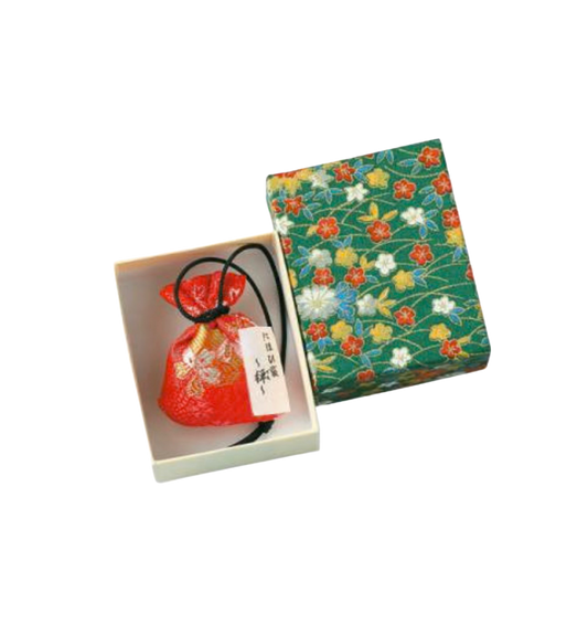 Woreczek zapachowy z brokatem (średni), Zen, opakowany w pudełko z papieru Yuzen