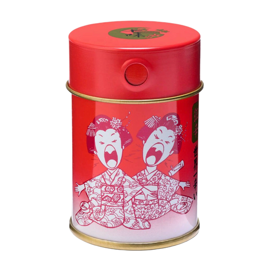 Kyōkara – „szaleńczo ostra” mieszanka przypraw (Shichimi Maiko-han Hii~Hii~) w puszce.