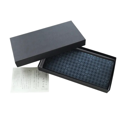 KOMON Długi portfel ze skóry naturalnej z prawdziwego jedwabiu (różne wzory)