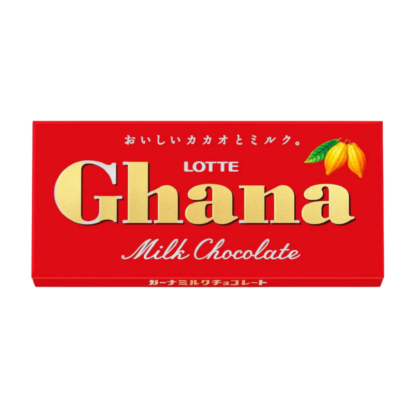 Lotte Ghana Milk Chocolate﻿ – mleczna czekolada, 50 g.