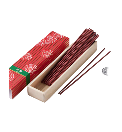 KOUSAIDO – Hyakuraku-ka Ringo JABŁKO (40 szt. + aluminiowa podstawka na kadzidło)