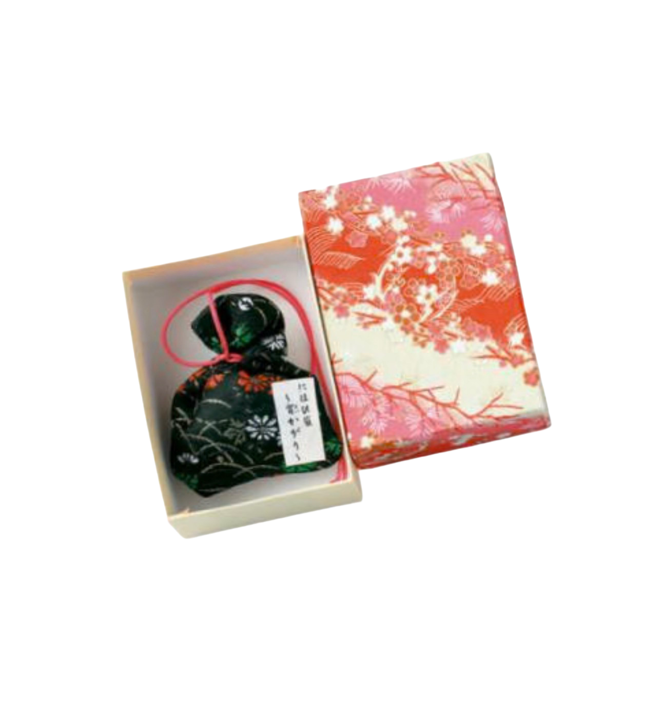 Woreczek zapachowy z brokatem (duży), Yoikagari, opakowany w pudełko z papieru Yuzen
