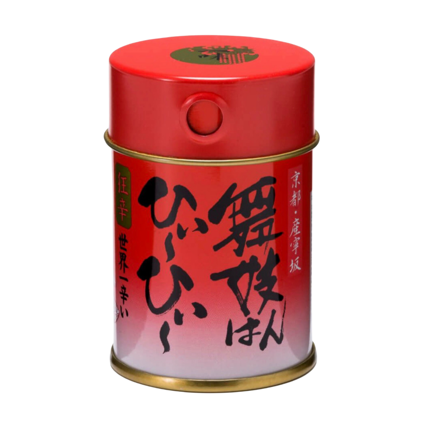 Kyōkara - „szaleńczo ostra” przyprawa chili ﻿ (Ichimi Maiko-han Hii~Hii~) w puszce.