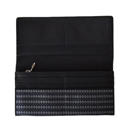 KOMON Długi portfel ze skóry naturalnej z prawdziwego jedwabiu (różne wzory)