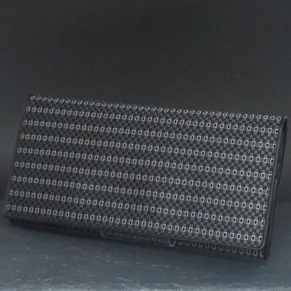 KOMON Długi portfel ze skóry naturalnej z prawdziwego jedwabiu (różne wzory)