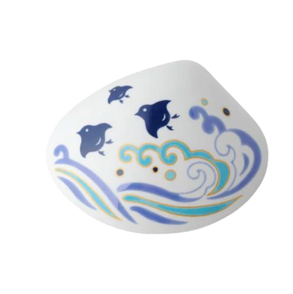 Podstawka na kadzidło "Chidori" - wzór muszli z motywem ptaka