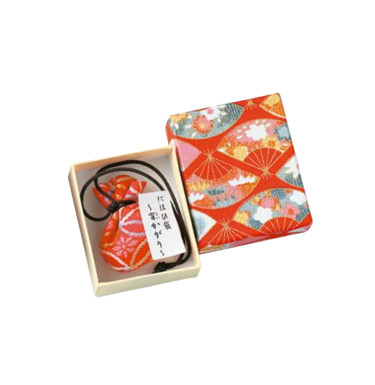 Woreczek zapachowy z brokatem (mały), Yoikagari, opakowany w pudełko z papieru Yuzen