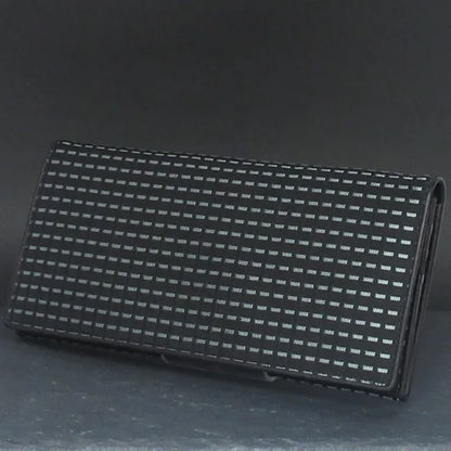 KOMON Długi portfel ze skóry naturalnej z prawdziwego jedwabiu (różne wzory)