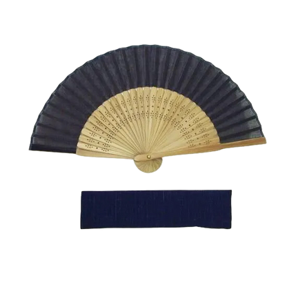 Wachlarz 5,3 cala z etui (granatowy/czerwony)