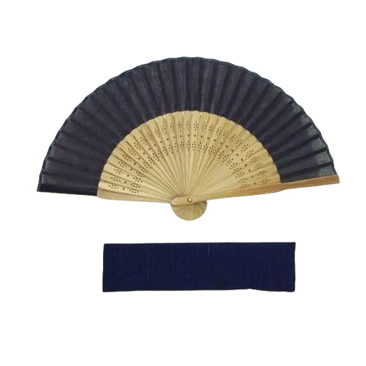 Wachlarz 5,3 cala z etui (granatowy/czerwony)