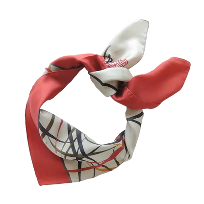 HANA Jedwabna chusta „uczta kwiatów” z motywem ceramiki i cynamonu