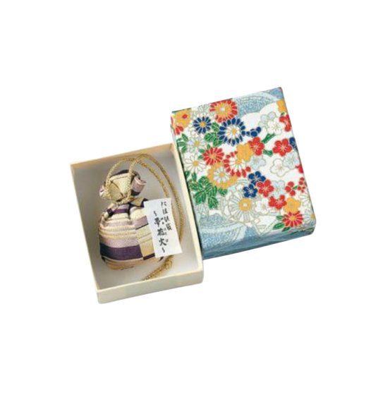 Woreczek zapachowy z brokatem (średni), Yume Hanabi, opakowany w pudełko z papieru Yuzen