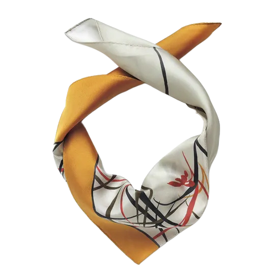 HANA Jedwabna MINI chusta „uczta kwiatów” (różne motywy)