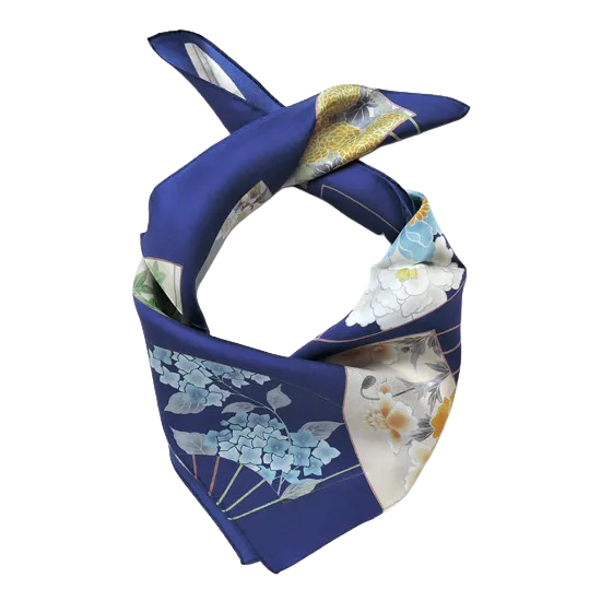 HANA Jedwabna MINI chusta „uczta kwiatów” (różne motywy)