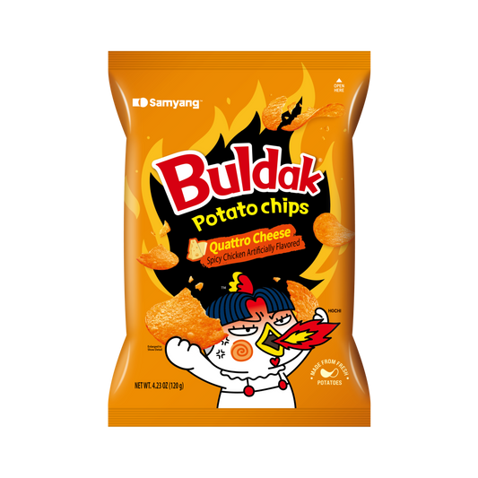 Chipsy ziemniaczane Buldak Quattro cheese 55g